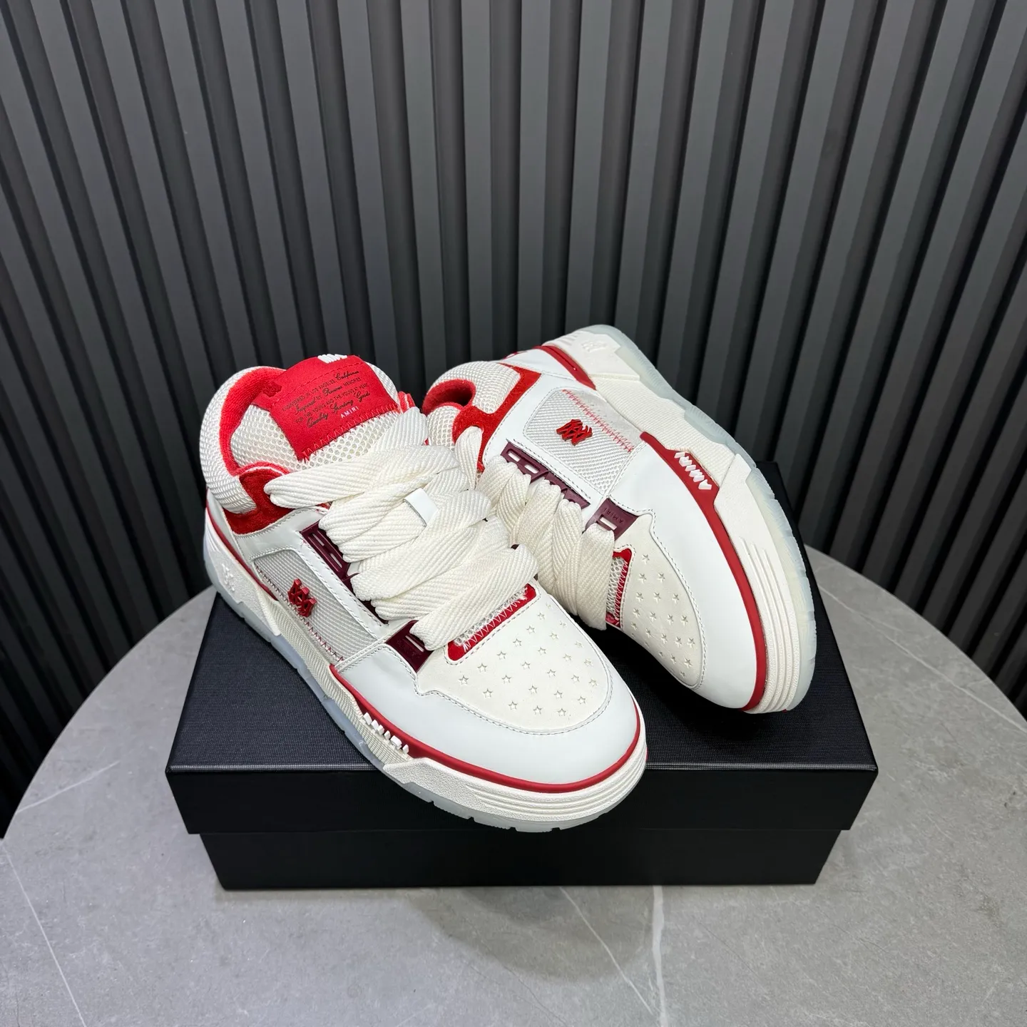 Men's shoes 💰660💰 AMIRI AMIRI trendy brand hot sale 🔥 Available all year round, couples 💑 Official website synchronization Imported fabrics 1⃣️ vs 1⃣️ replica, original factory special original sole, 35-45 (45. non-refundable)